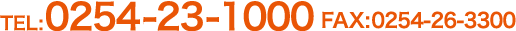 TEL:0254-23-1110
FAX:0254-26-3300